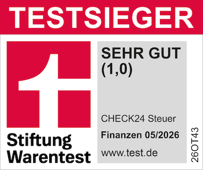Doppelsieg für CHECK24 Steuer | Stiftung Warentest